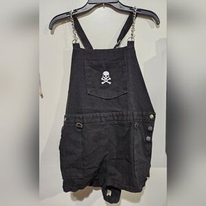 SHEIN Black Overalls with Chain Detail